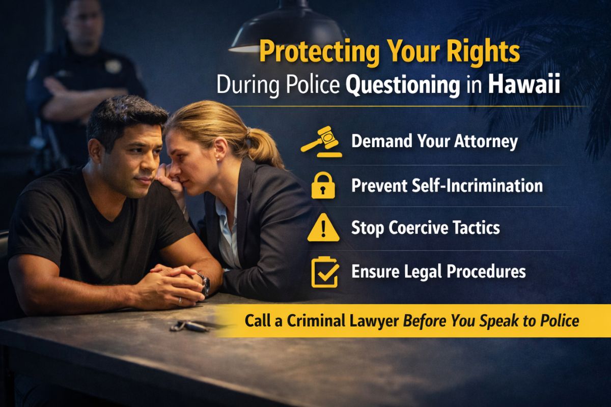 How a Criminal Lawyer in Hawaii Can Protect Your Rights During Police Questioning
